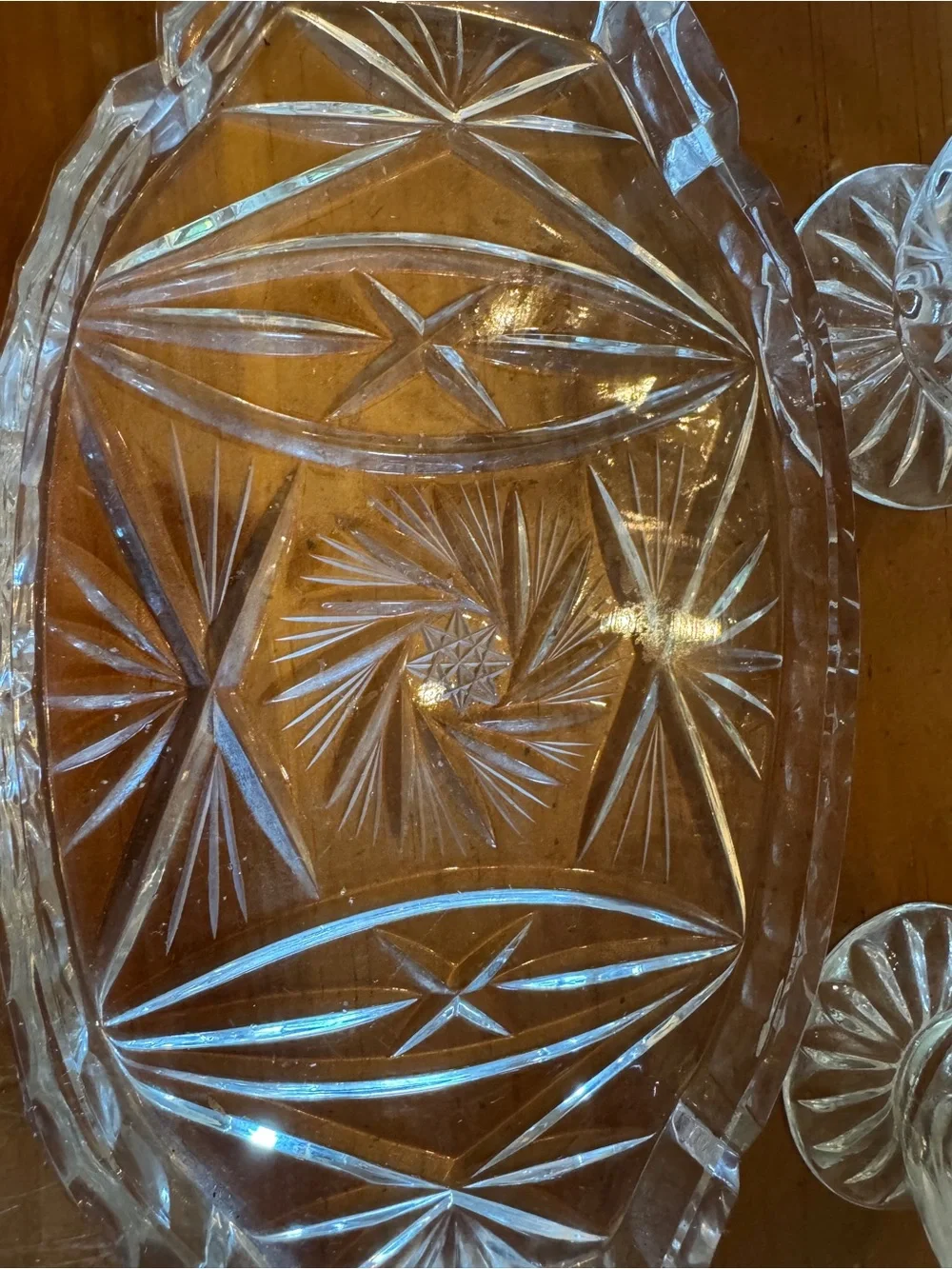 Clear Cut Glass Creamer and Sugar Set - Classic Crystal-Style Design